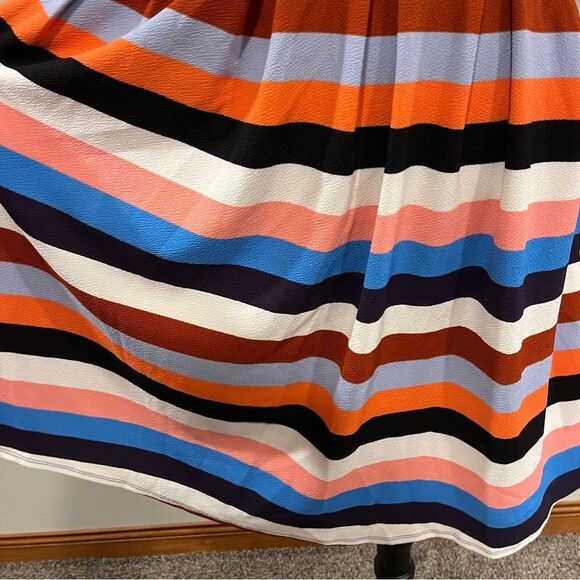 LuLaRoe Amelia Multicolor Striped short sleeve knee length Dress size medium - Picture 7 of 13